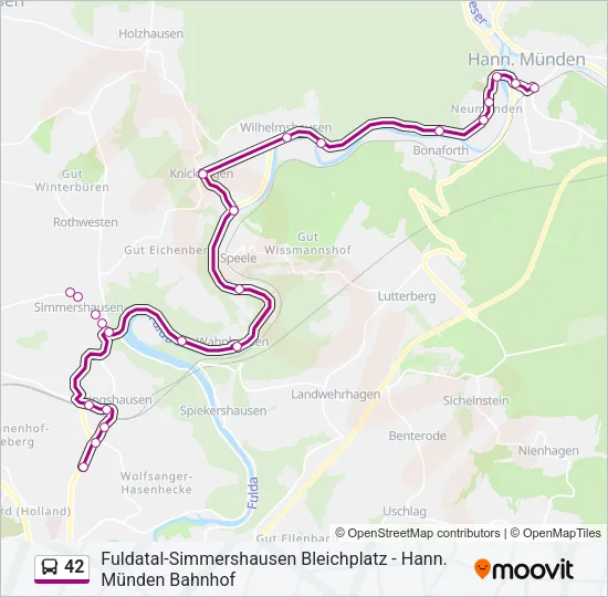 42 Bus Line Map
