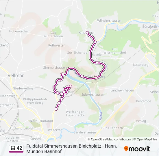 42 Bus Line Map