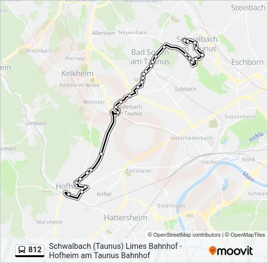 812 Bus Line Map