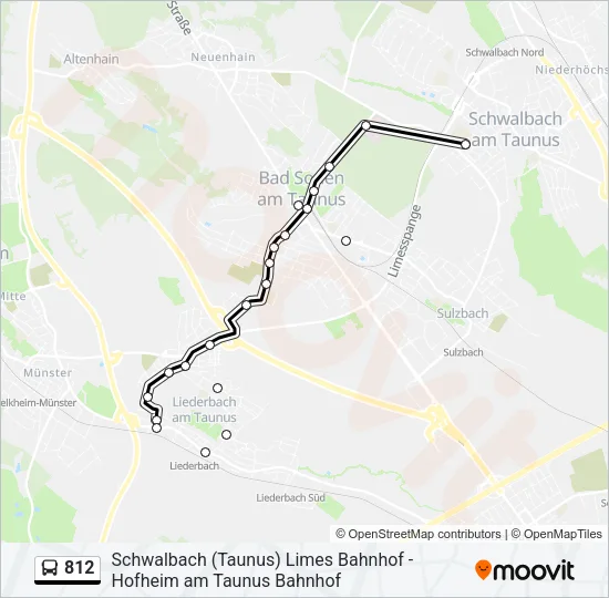 812 Bus Line Map