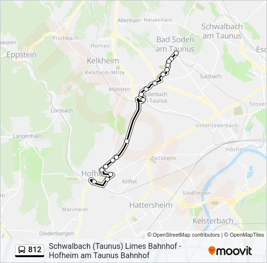 812 Bus Line Map