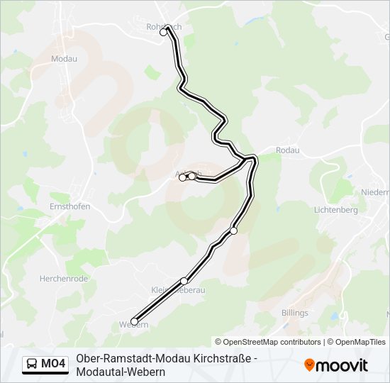 MO4 Bus Line Map
