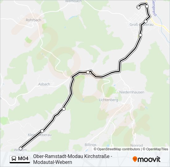 MO4 Bus Line Map