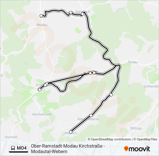 MO4 Bus Line Map