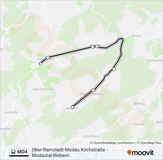 MO4 Bus Line Map