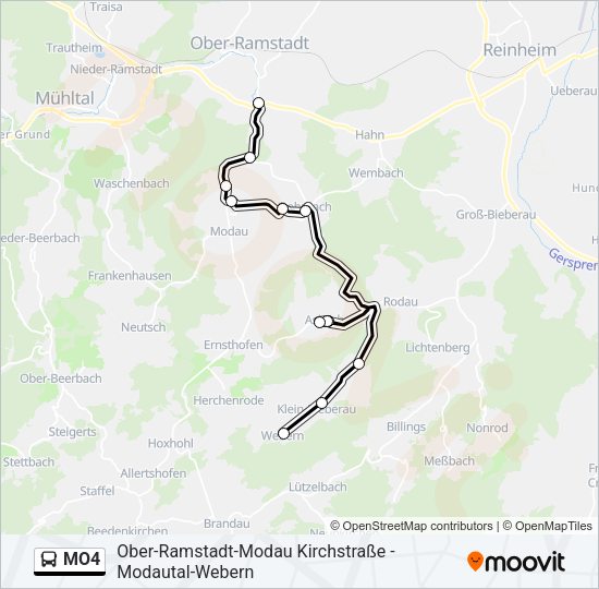 Автобус MO4: карта маршрута