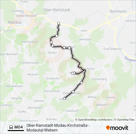 Buslinie MO4 Karte