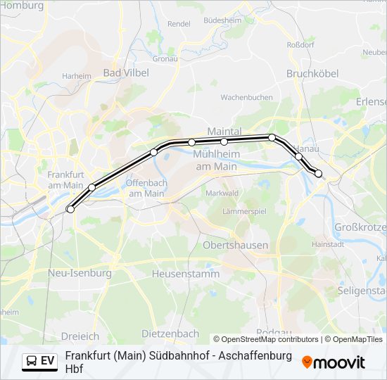 Автобус EV: карта маршрута