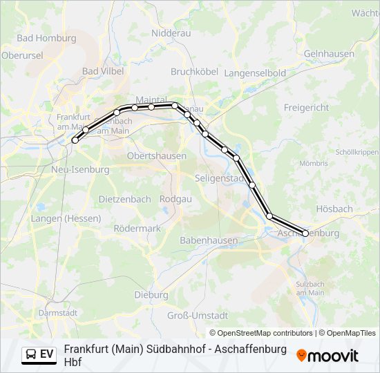 Автобус EV: карта маршрута