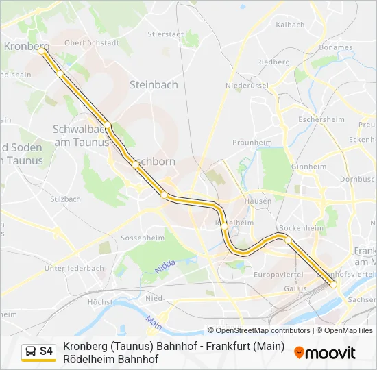 S4 Bus Line Map