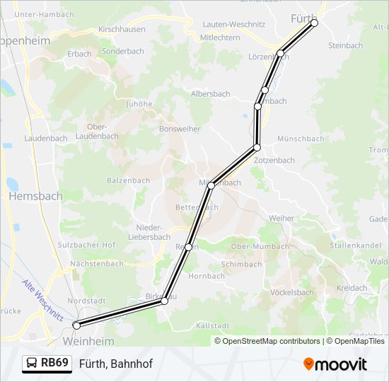 RB69 Bus Line Map