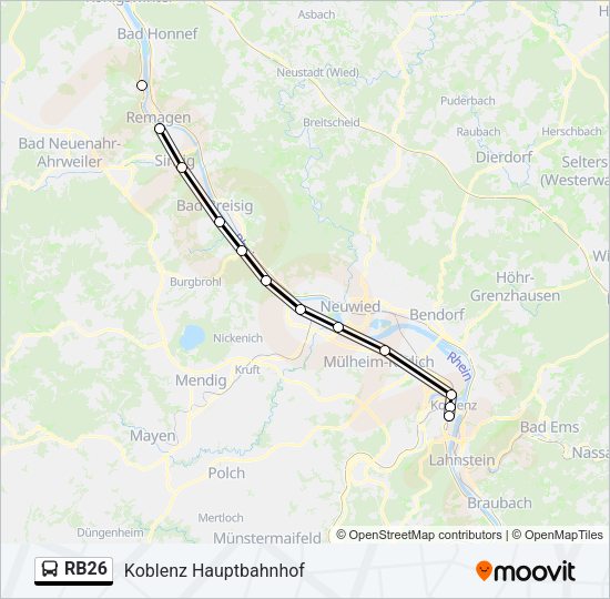 RB26 Bus Line Map