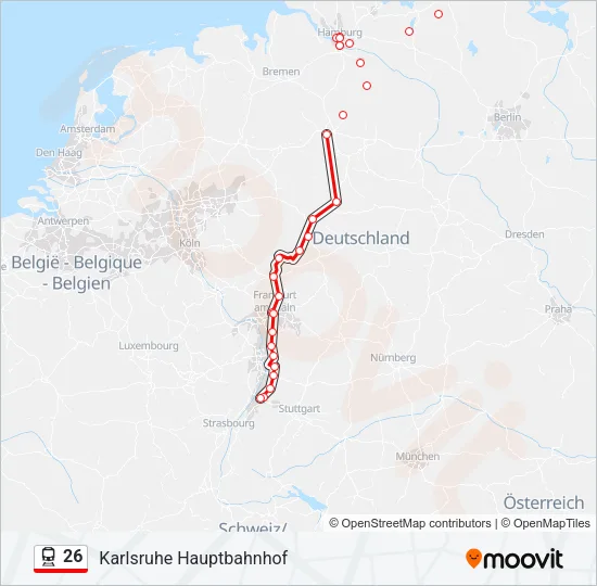 26 Train Line Map