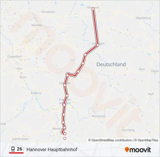 26 Train Line Map