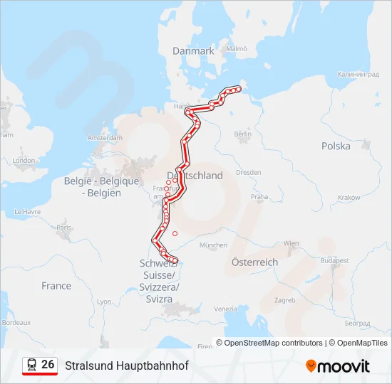 26 Train Line Map