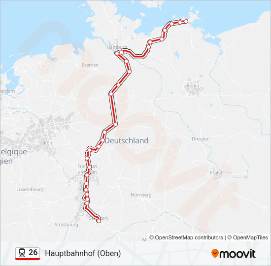 26 Train Line Map