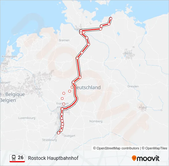 26 Train Line Map