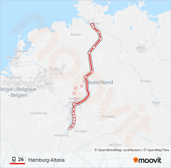 26 Train Line Map