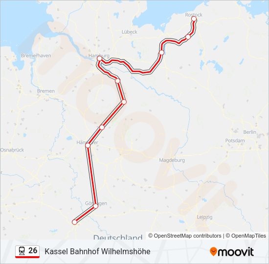 Поезд 26: карта маршрута