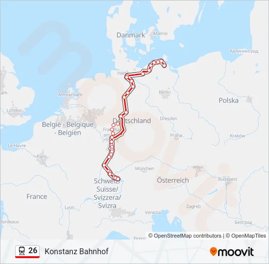 26 Train Line Map