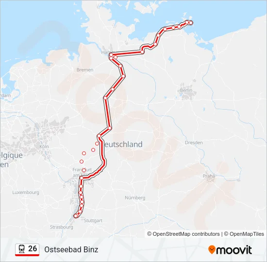 26 Train Line Map