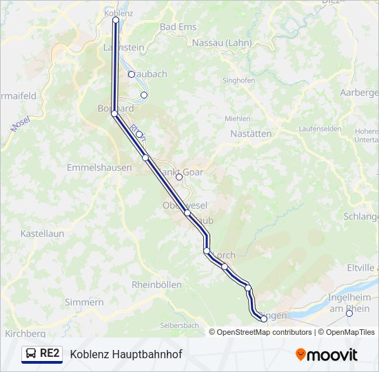 RE2 Bus Line Map
