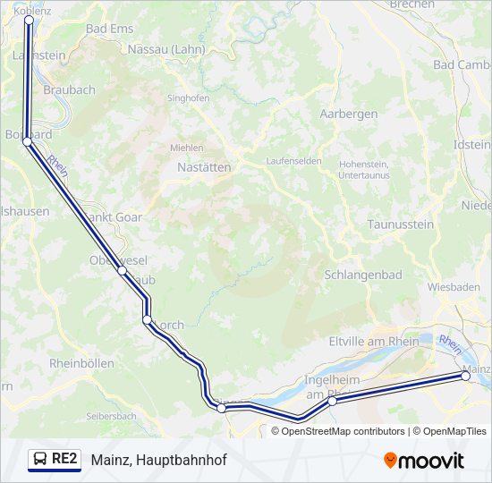 RE2 Bus Line Map