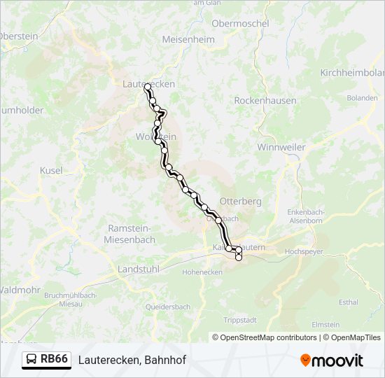 RB66 Bus Line Map