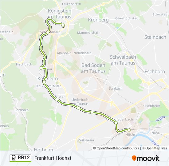 RB12 Train Line Map