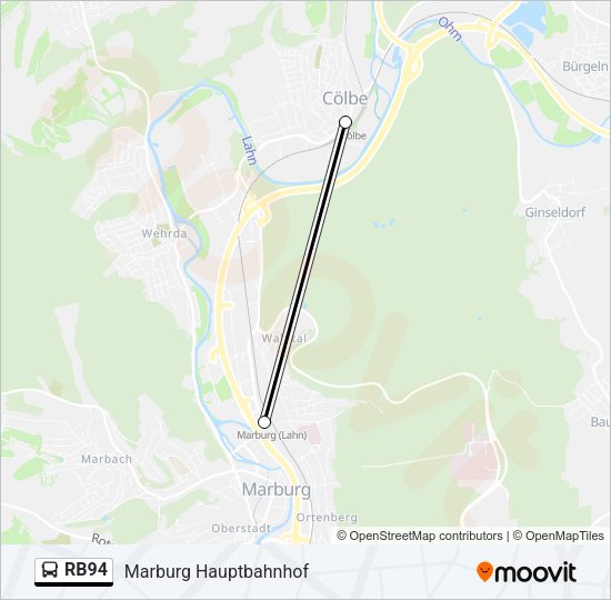 RB94 Bus Line Map