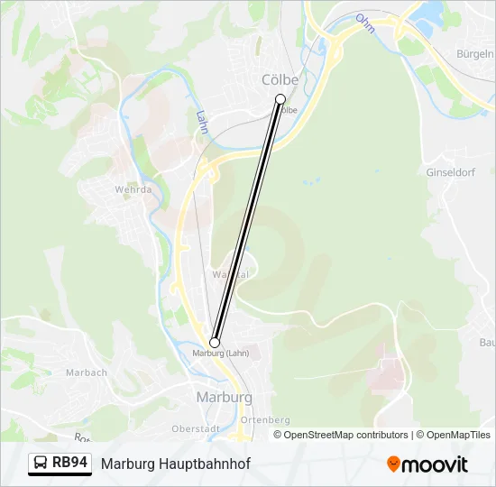 RB94 Bus Line Map