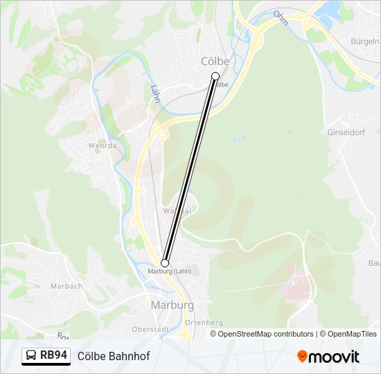 RB94 Bus Line Map