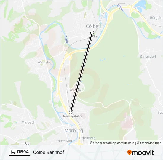 RB94 Bus Line Map