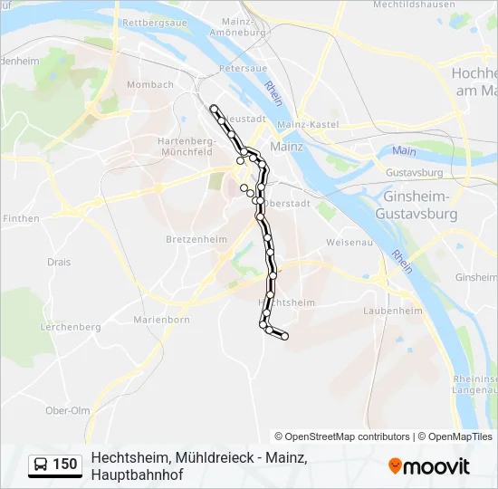 150 Bus Line Map