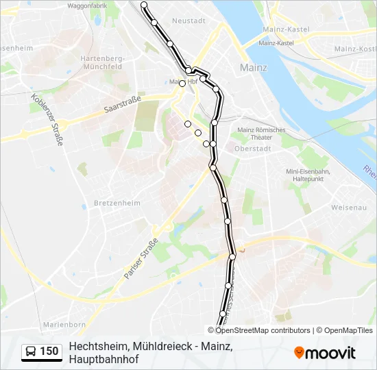 150 Bus Line Map