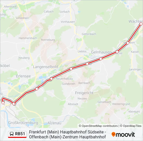 RB51 Bus Line Map