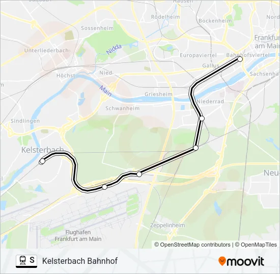 S Train Line Map