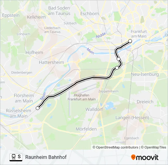 S Train Line Map