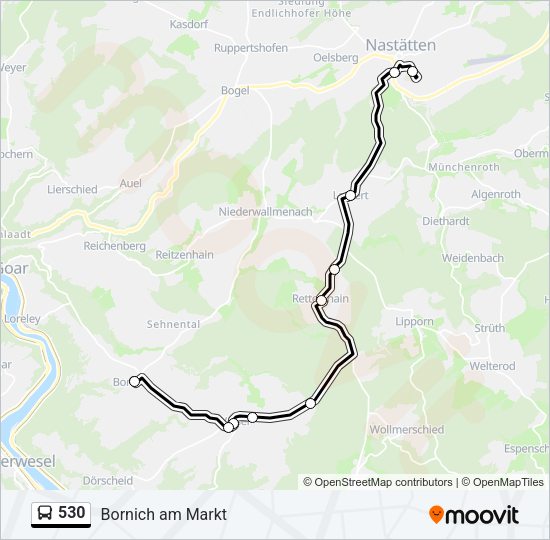 530 Bus Line Map