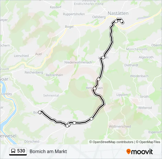 530 Bus Line Map