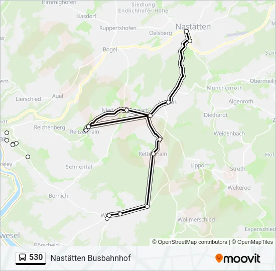 530 Bus Line Map