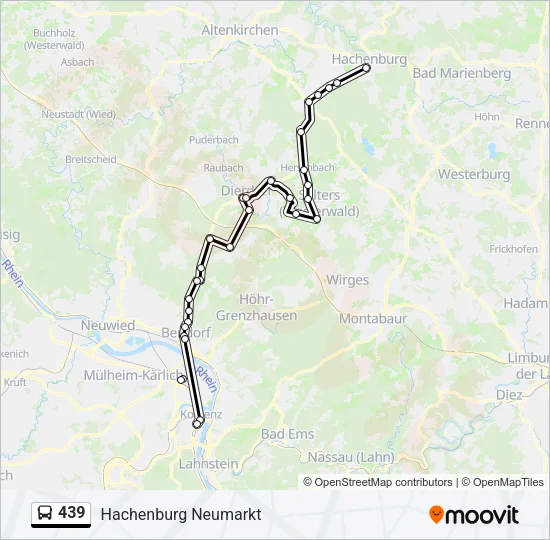 439 Bus Line Map