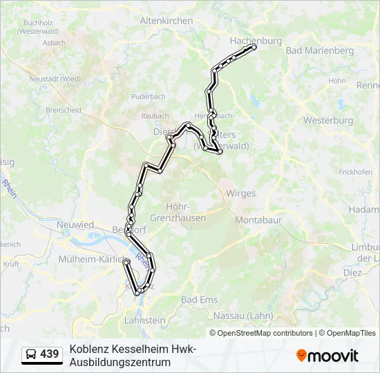 439 Bus Line Map