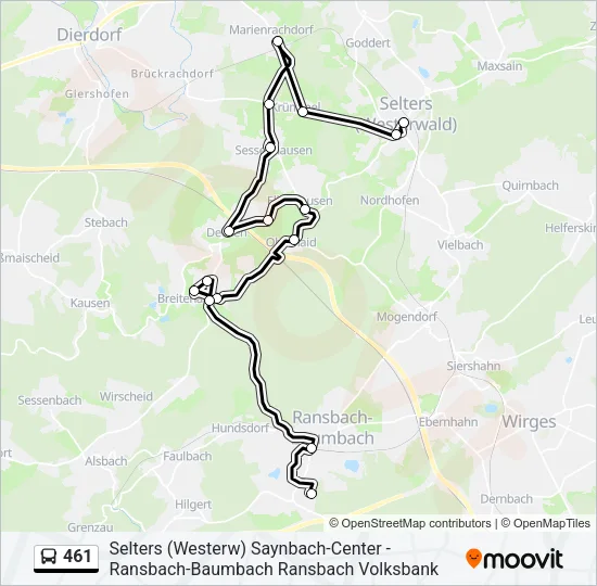 461 Bus Line Map