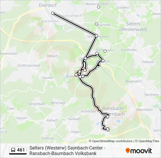 Автобус 461: карта маршрута