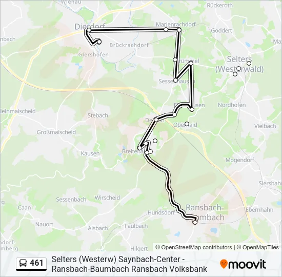 461 Bus Line Map