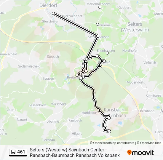 461 Bus Line Map