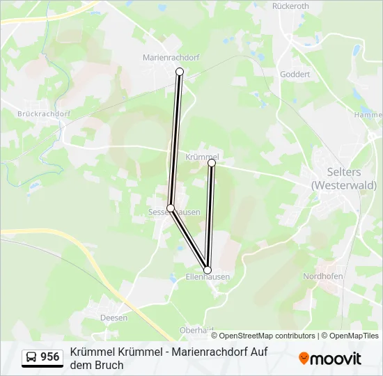 956 Bus Line Map