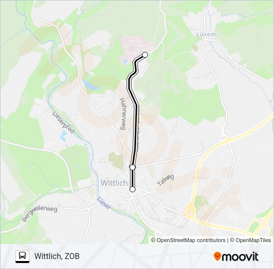323 RUFBUS Bus Line Map