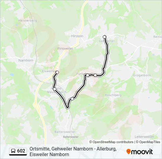 602 Bus Line Map